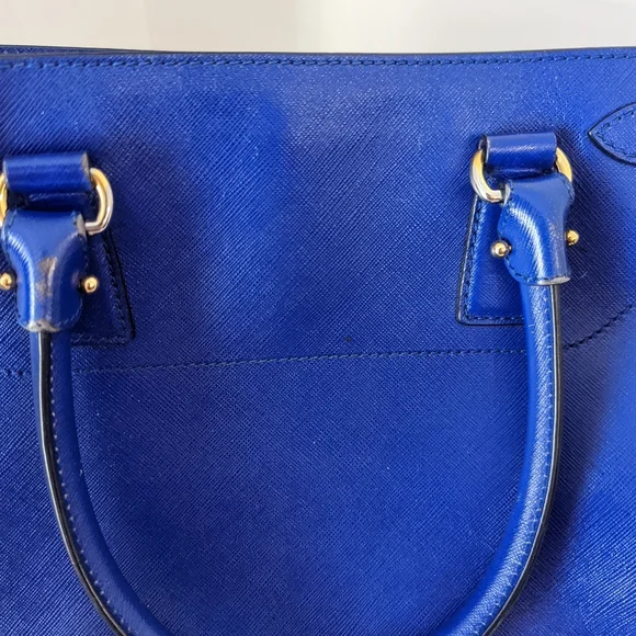 Authentic Salvatore Ferragamo top handle bag in cobalt baltik blue - Picture 9 of 14